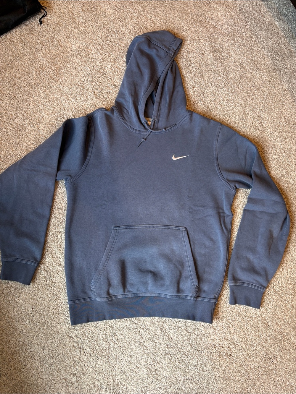 Nike Navy Pullover Hoodie Classic Swoosh Size Small